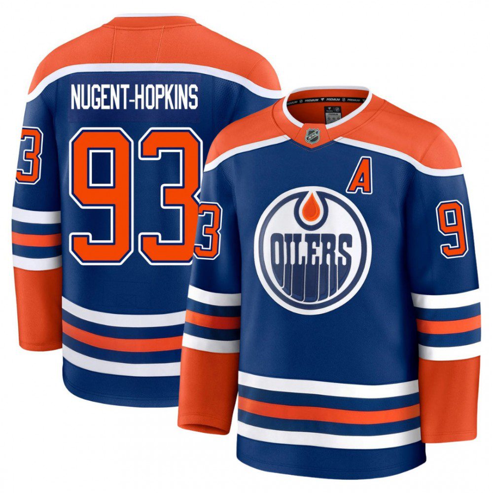 Ryan Nugent-Hopkins Edmonton Oilers Home Premium Player Jersey-Pro Kit Vault | Brand New 26/27 Sports Jerseys